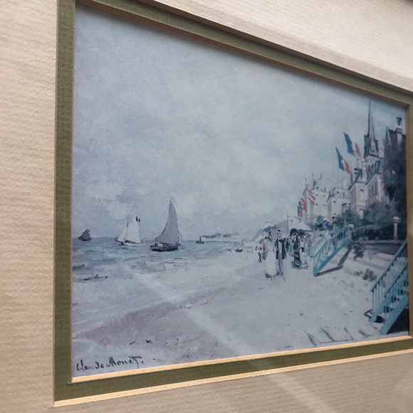 Claude Monet - La Plage A Trouville - Beautiful Framed and Matted - Great Gift - Picture 3 of 6